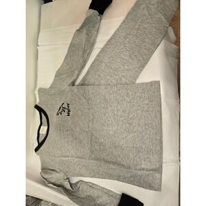 MyFav‎ Kids Pajama Set Size 7 Gray Black Trim Dinosaur Sleepwear Outfit